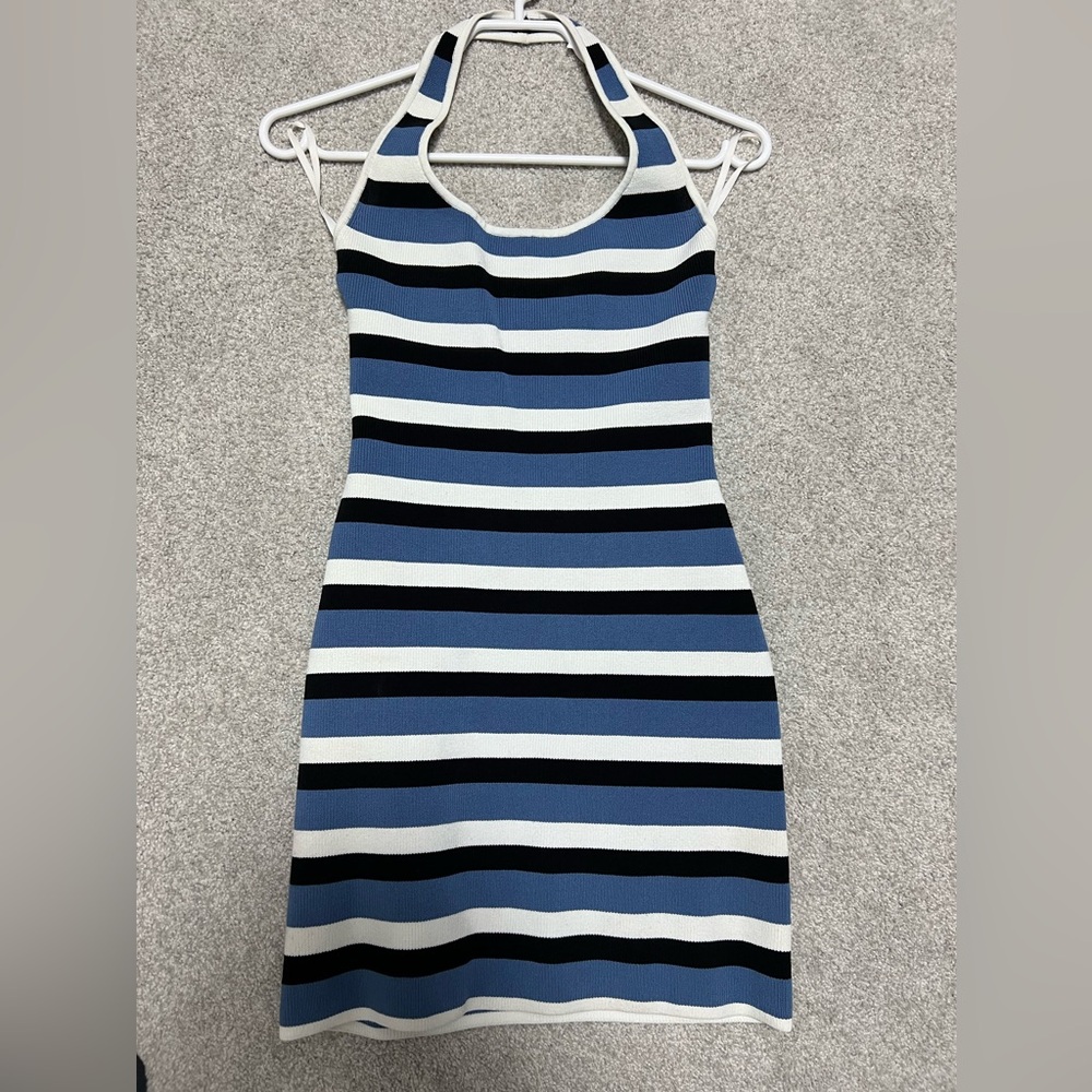 Babaton sculpt halter dress